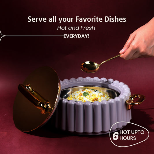 Selvel Volvo Casserole – Lid Grey (1700ml, Insulated Hotpot)