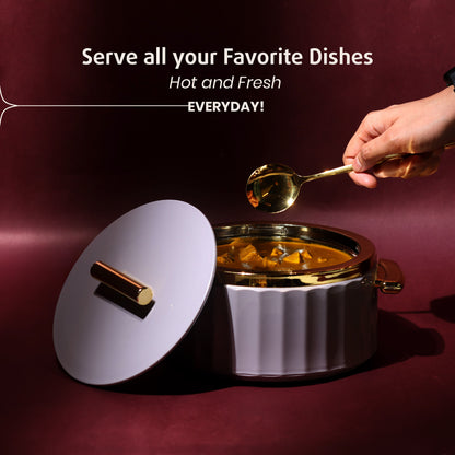 Selvel Camry Casserole Set of 3 – Lid Grey (600ml, 1200ml, 1700ml, Insulated Hotpot)