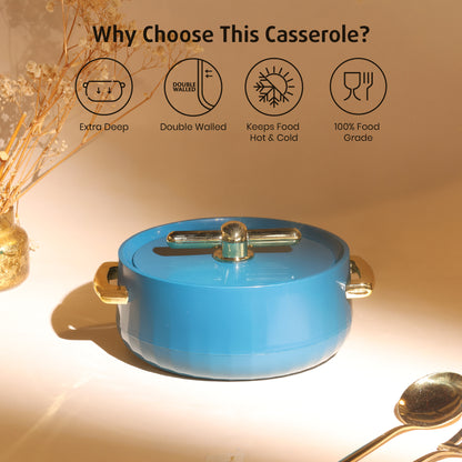 Selvel Elegance Casserole – Emerald Green (1700ml, Insulated Hotpot)