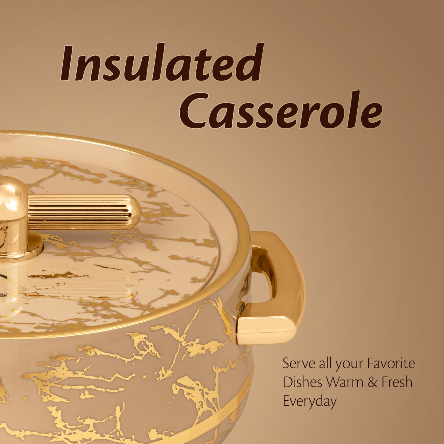 Selvel Elegance Royal Casserole – Turkish Ivory (1700ml, Insulated Hotpot)
