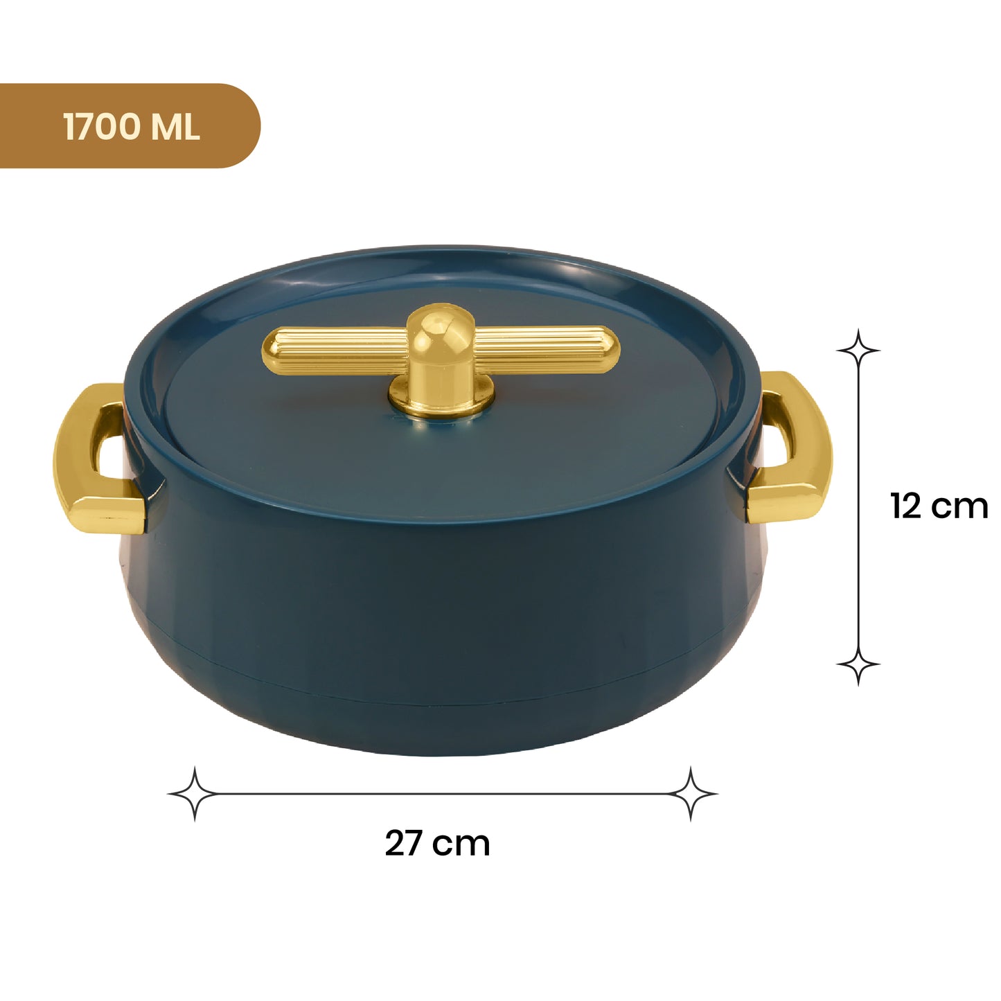 Selvel Elegance Casserole – Emerald Green (1700ml, Insulated Hotpot)