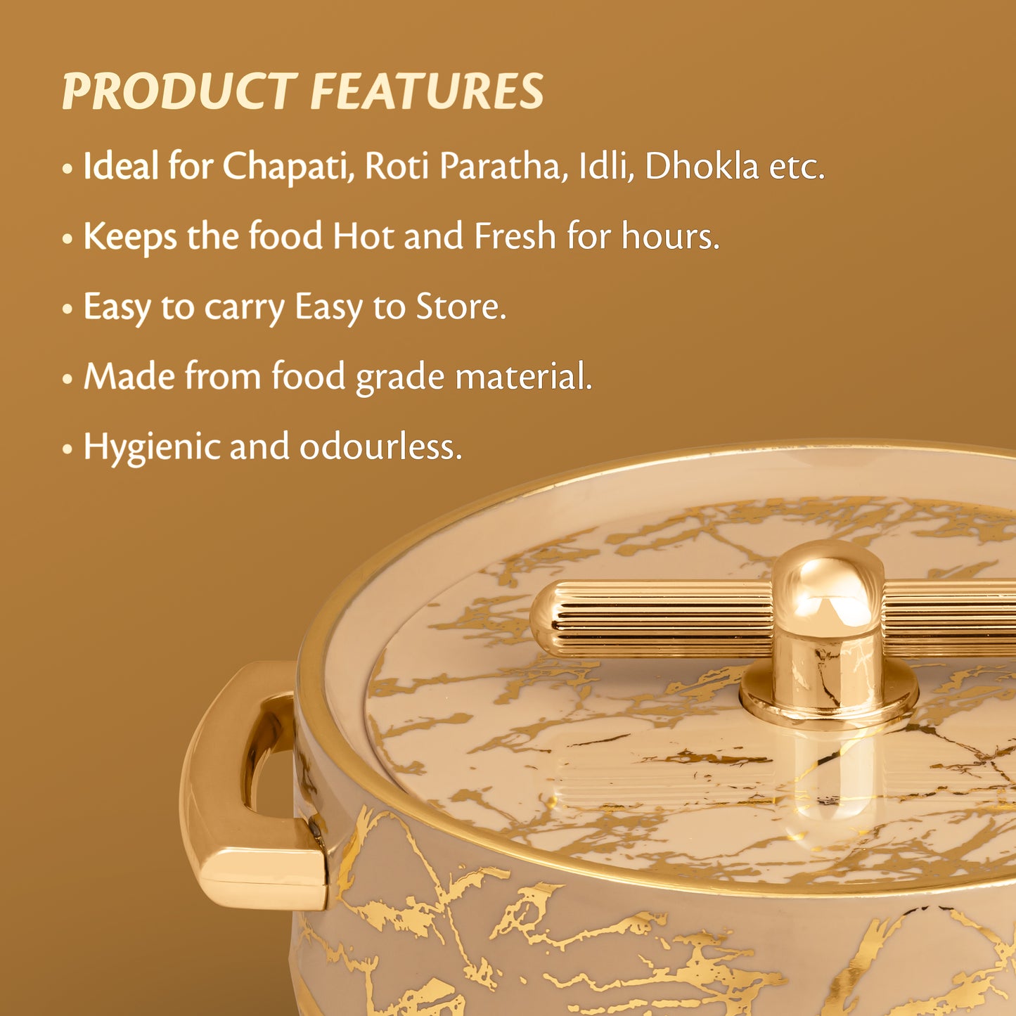 Selvel Elegance Royal Casserole – Turkish Ivory (1700ml, Insulated Hotpot)