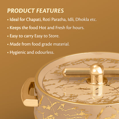 Selvel Elegance Royal Casserole – Turkish Ivory (1700ml, Insulated Hotpot)