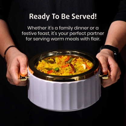 Selvel Camry Casserole Set of 3 – Lid Grey (600ml, 1200ml, 1700ml, Insulated Hotpot)