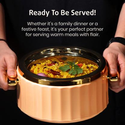 Selvel Camry Casserole – Peach (1700ml, Insulated Hotpot)