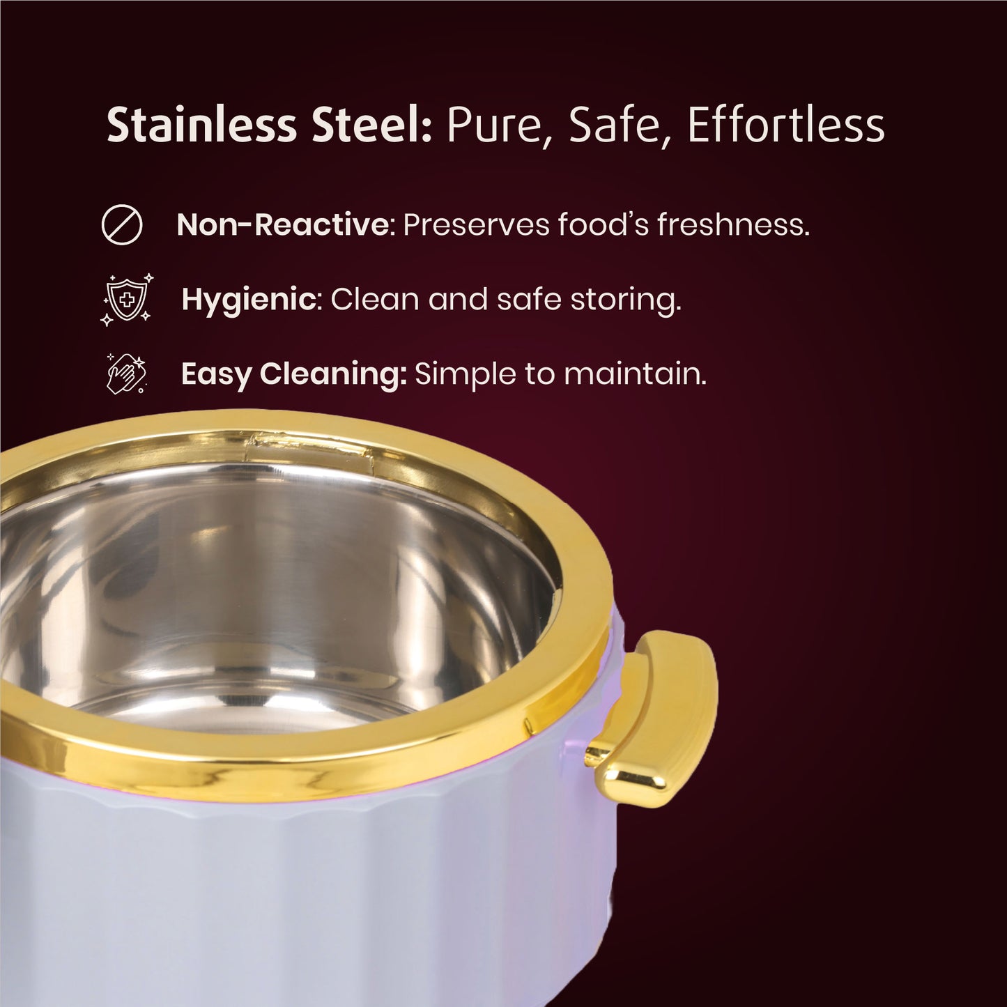 Selvel Camry Casserole – Lid Grey (1700ml, Insulated Hotpot)
