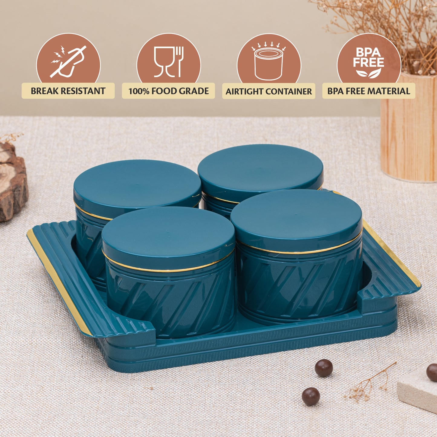 SELVEL Giving shape to life! Nova Dry Fruit Containers Set