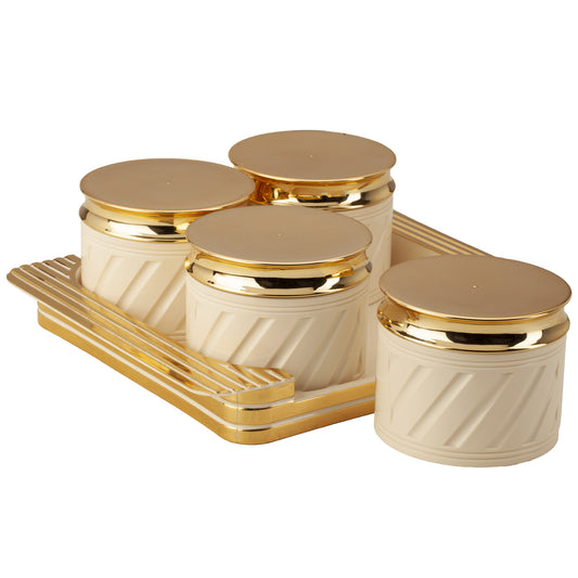 Elegance Container set of 4 Ivory