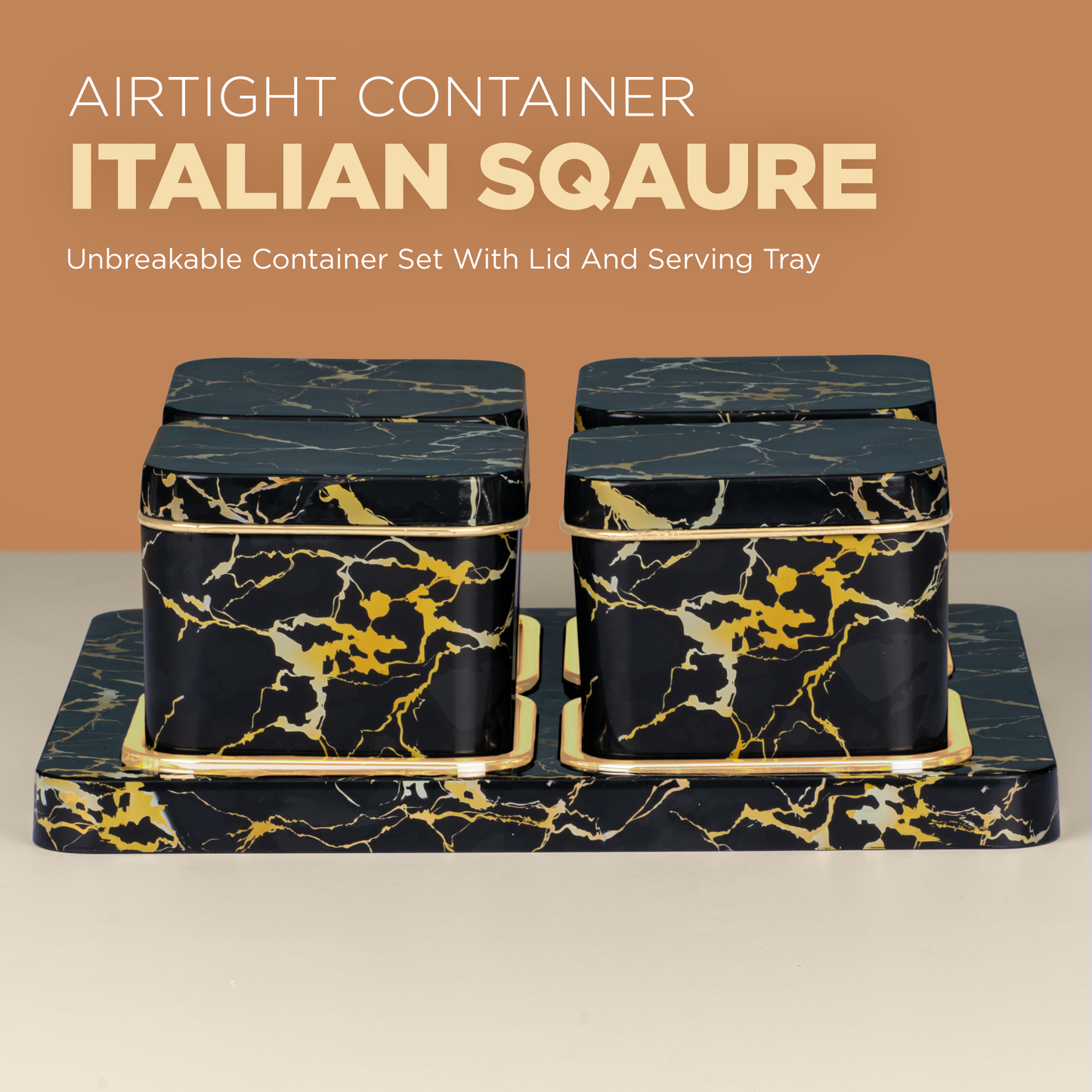 Italian Square Container Set of 4