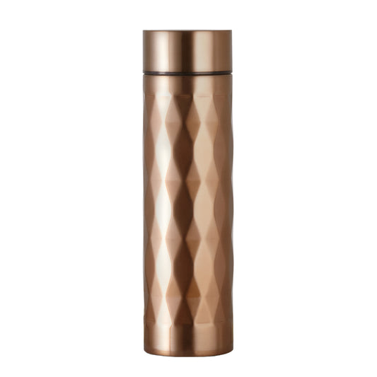 Selvel Prism Double Walled Vacuum Insulated Stainless Steel Flask (500 ML - Gold)